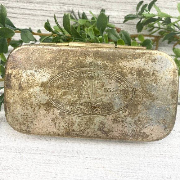 Vintage American Eagle Outfitters Dry Goods Silver Nesting Box Set of Three - Picture 2 of 11